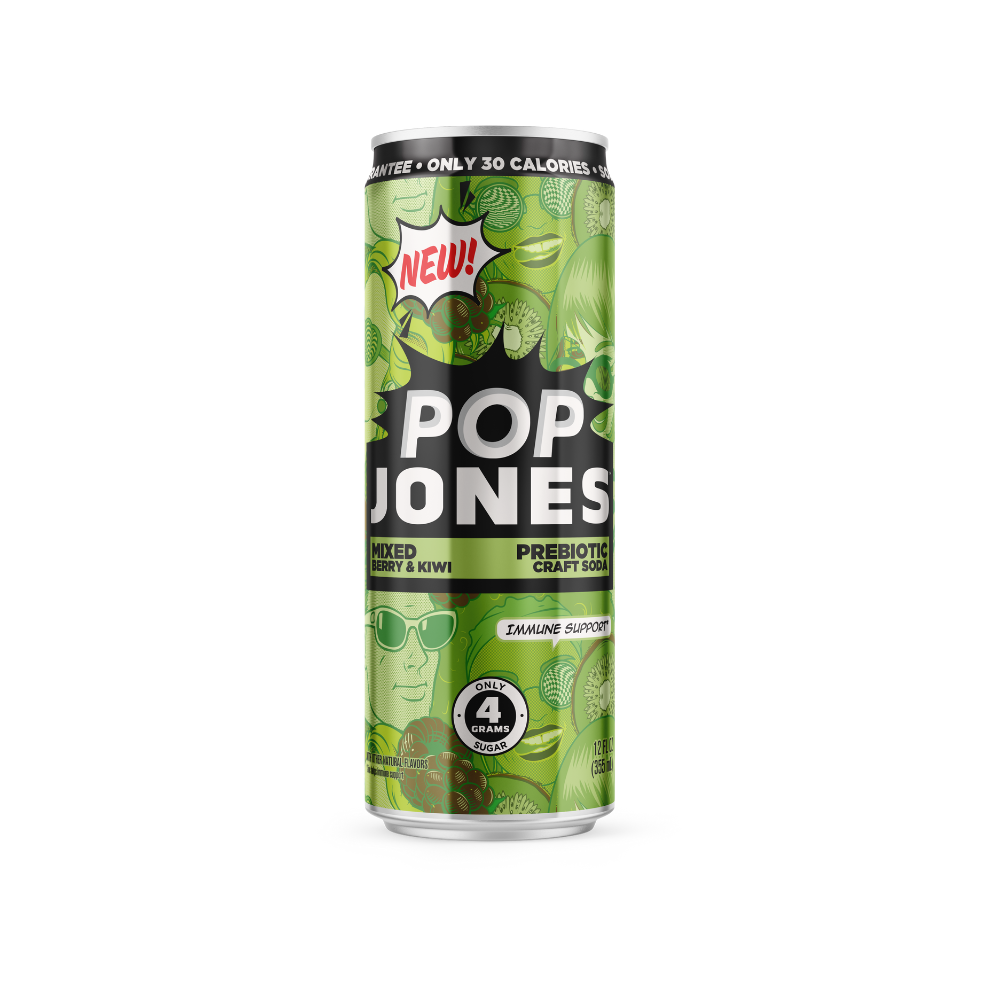 POP Jones Mixed Berry \u0026 Kiwi Prebiotic Soda 12-pack